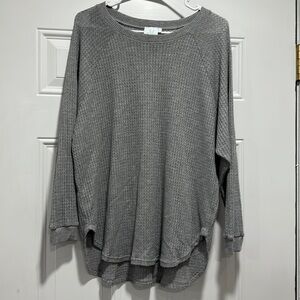 Grey waffle tunic